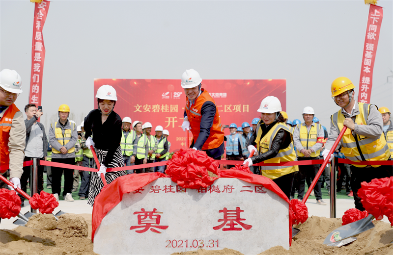 2021年3月31日，由北京集团承建的碧桂园·铂樾府二区工程正式开工，携手建设单位、监理单位一同在项目部举行了隆重的奠基仪式。